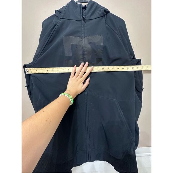 Vintage DC Men's 5K Spectrum Softshell 11 Hooded Black Snowboarding Jacket XL - Picture 12 of 16